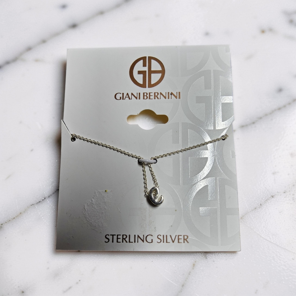 NWE Giani Bernini Sterling Silver Necklace with lower case e